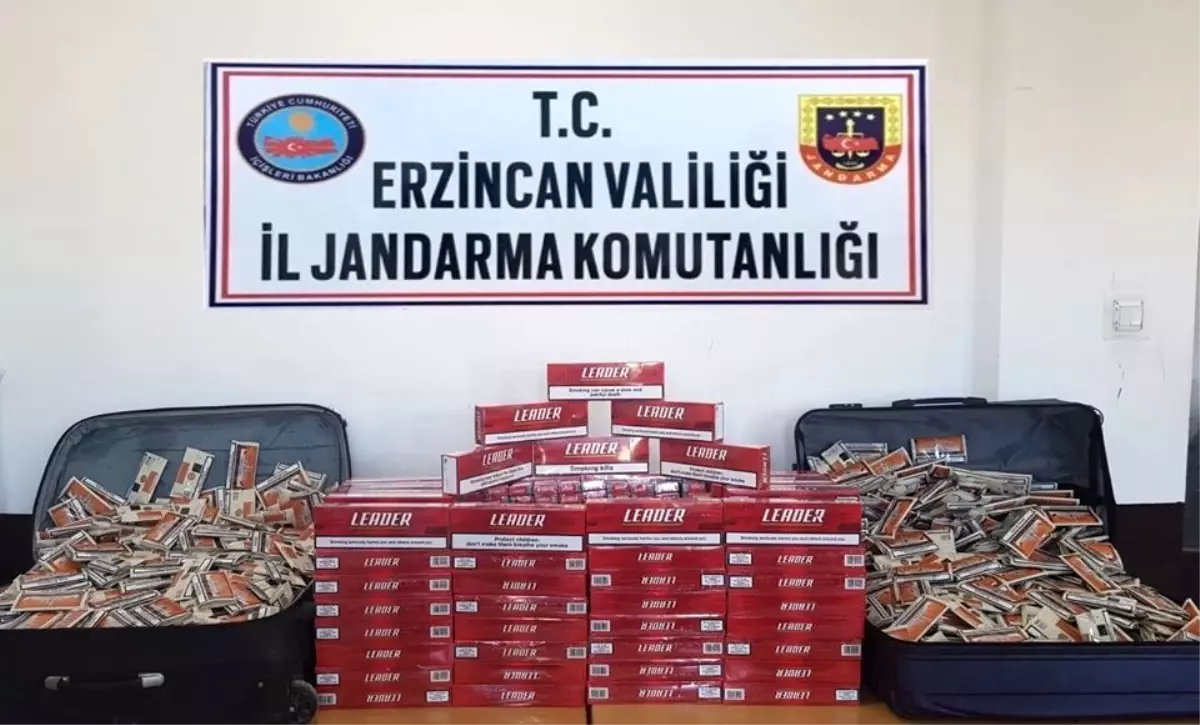 Erzincan\'da bin 480 paket kaçak sigara ile 961 paket sigara tütünü ele geçirildi