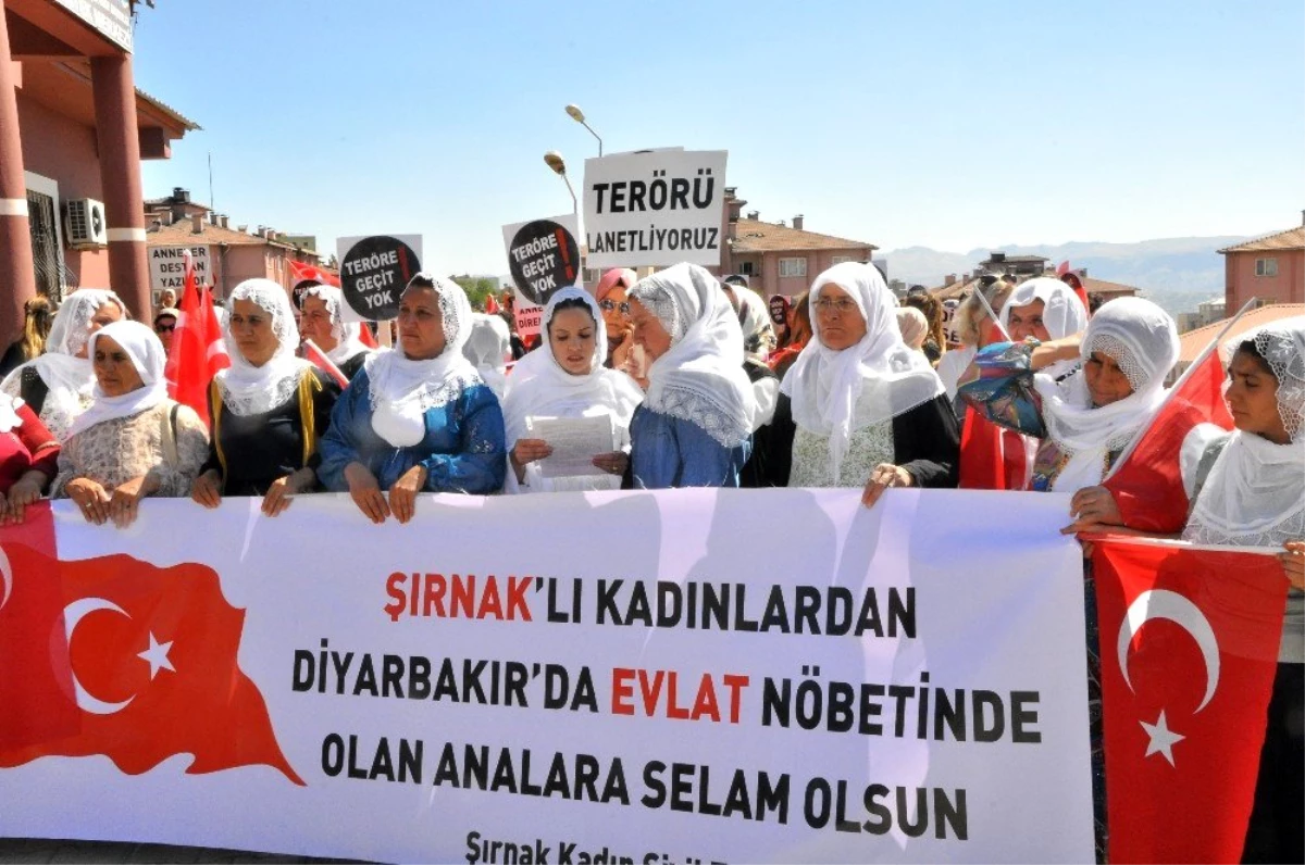 Şırnaklı annelerden HDP Diyarbakır il binası önünde eylem yapan ailelere destek
