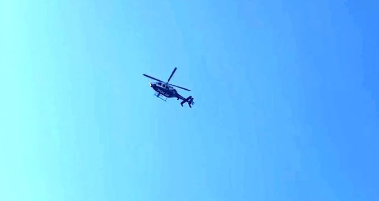 Avcılar\'da polis helikopteri deprem sonrası hasar incelemesi yaptı