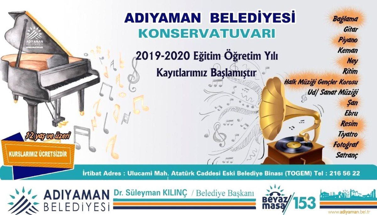 Belediye konservatuarında kayıtlar başladı