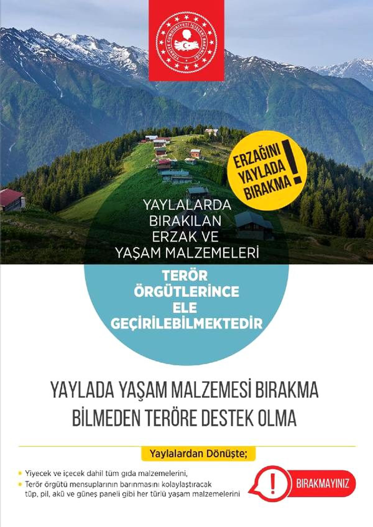 Bitlis valiliği\'nden yaylacılara dönüş uyarısı