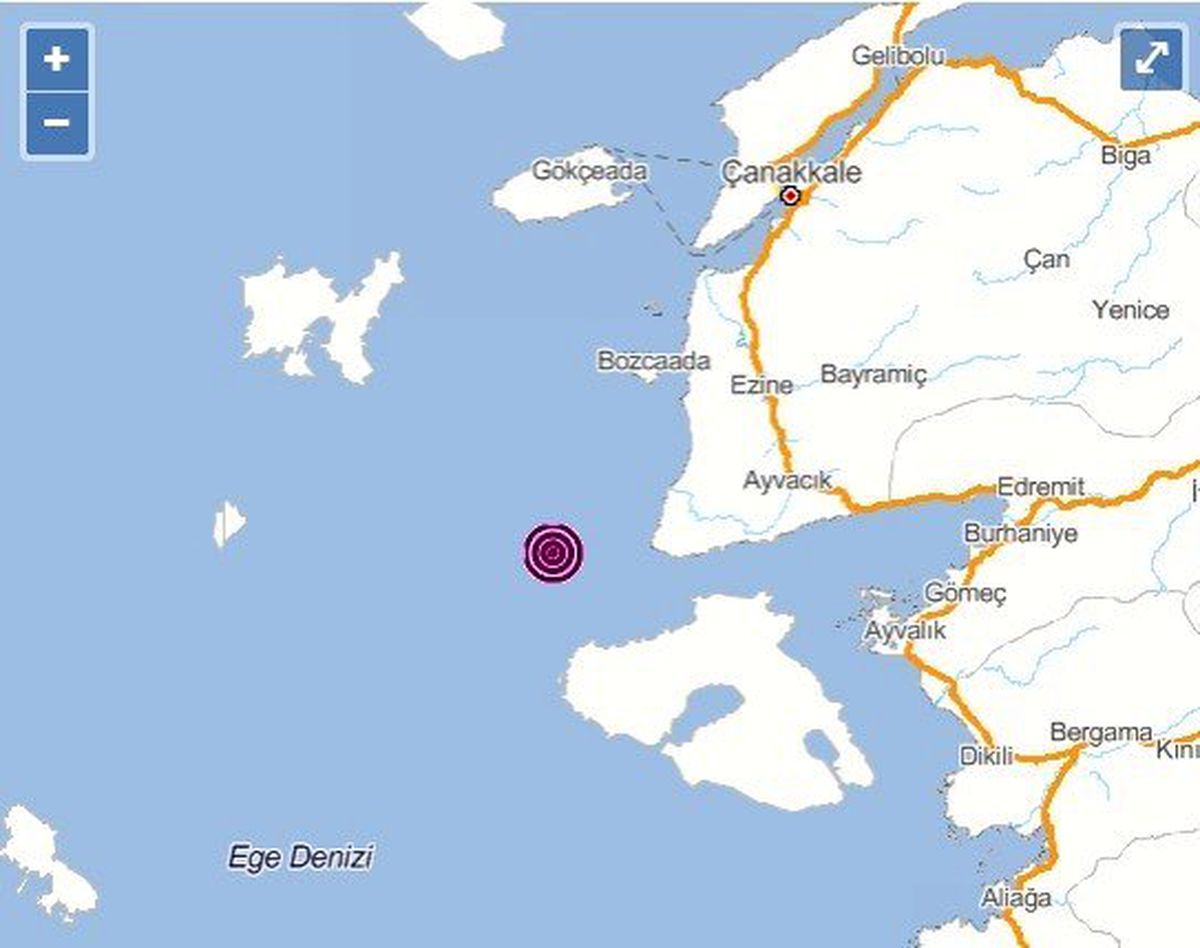 Çanakkale\'de 3,8 şiddetinde deprem