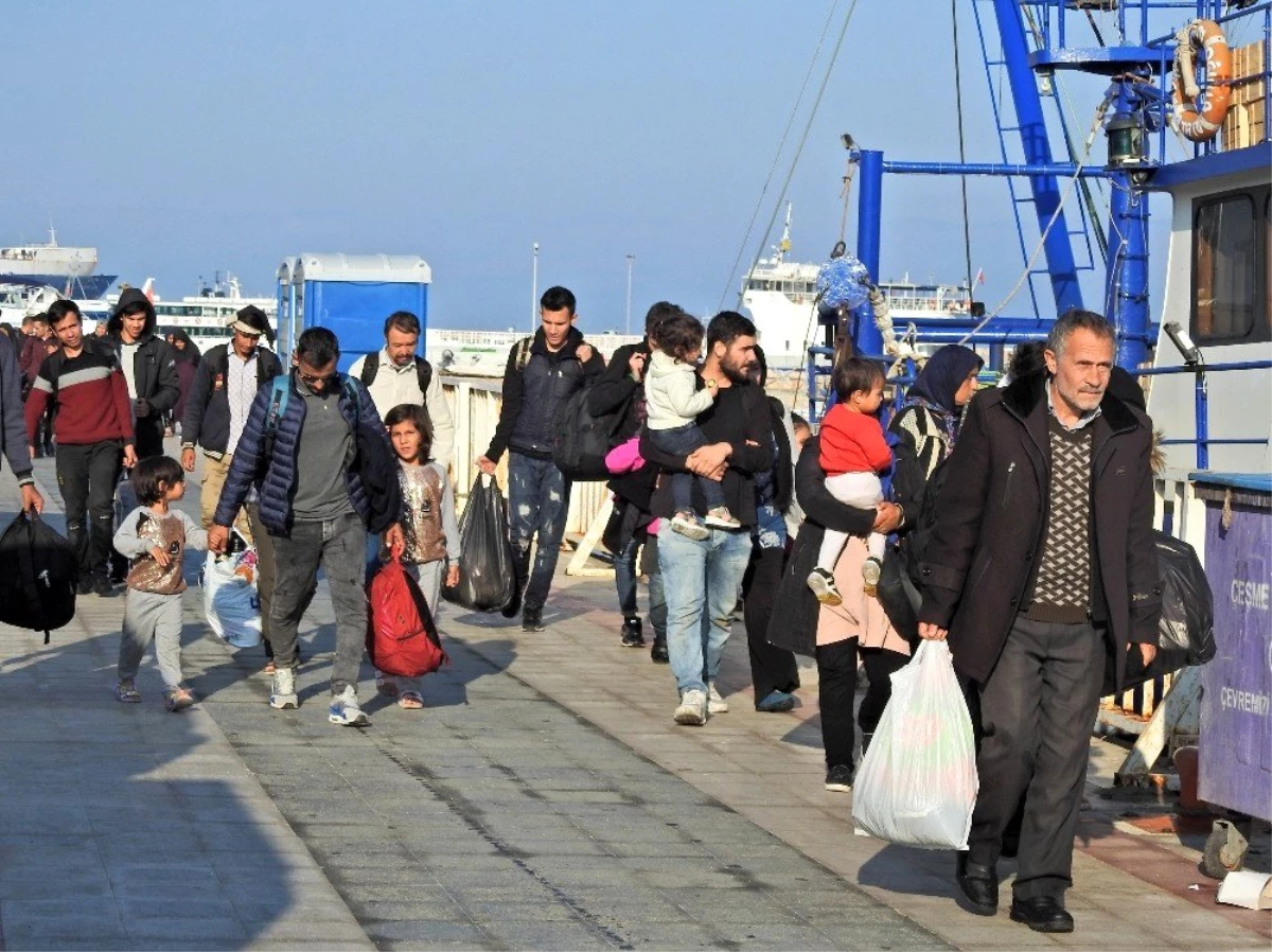 Çeşme\'de 183 düzensiz göçmen yakalandı