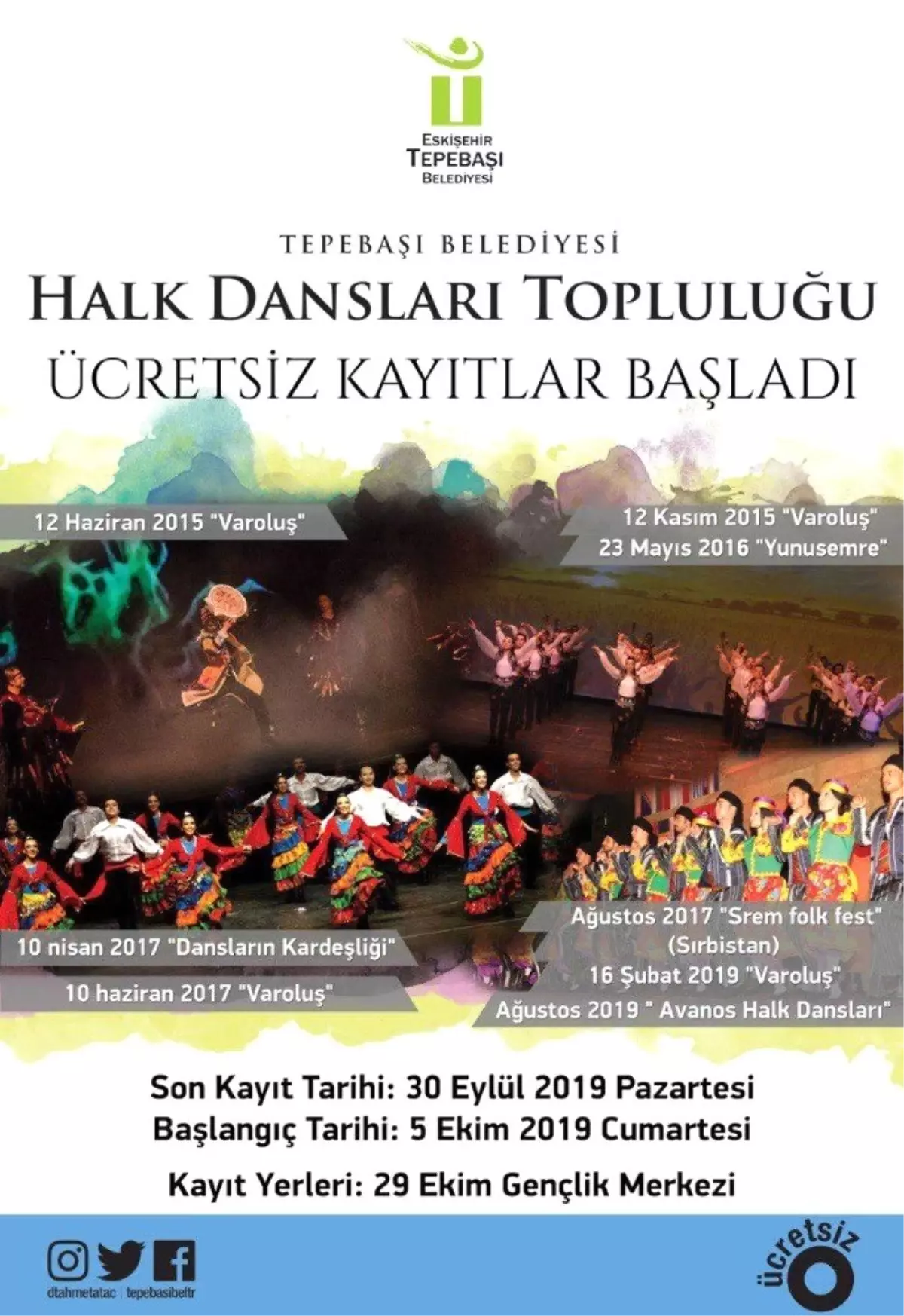 Halk Dansları Topluluğunda kayıt heyecanı