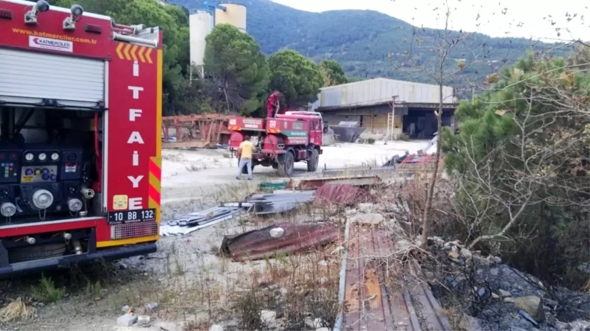 Şantiyede yangın çıktı