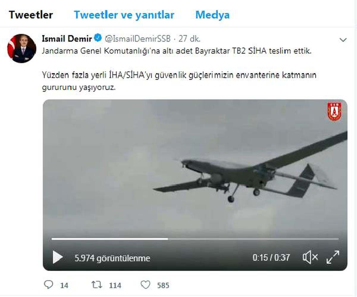 Jandarmaya 6 siha teslim edildi