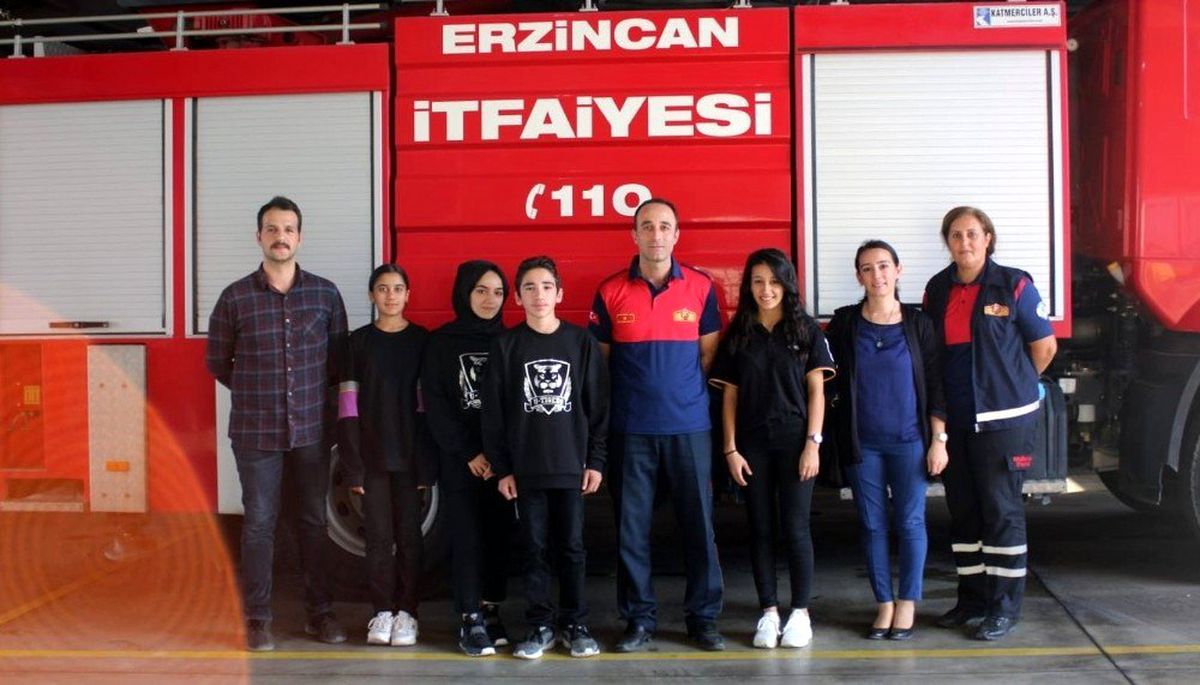 Öğrencilerden itfaiyeye ziyaret