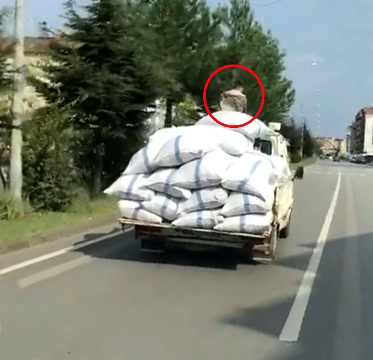 Otoyolda tehlikeli yolculuk