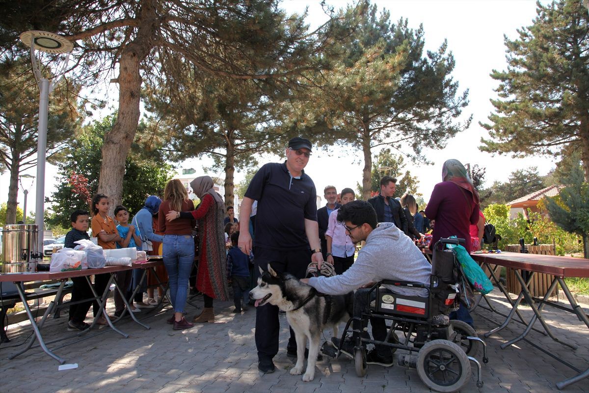 Engelli gençlerden sokak hayvanları yararına kermes