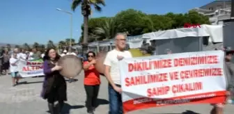 İzmir dikili'de doğa için miting yapıldı