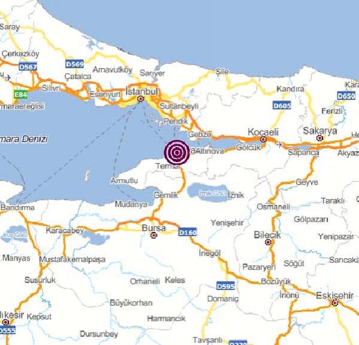 Yalova açığında 3.3\'lük deprem