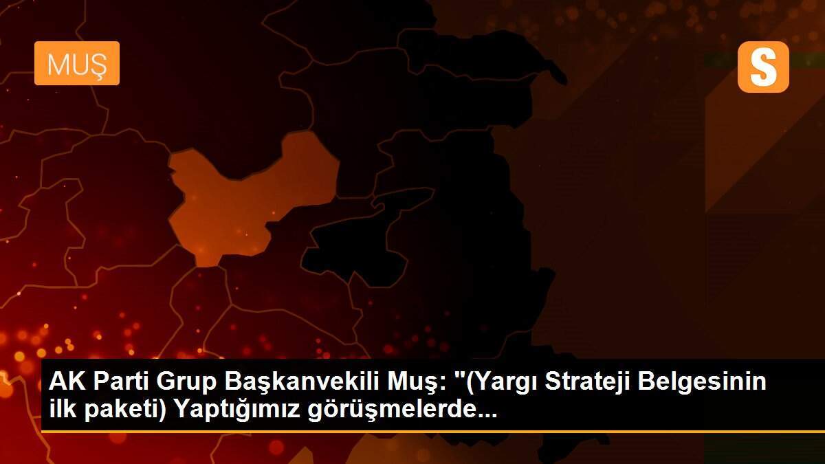 AK Parti Grup Başkanvekili Muş: "(Yargı Strateji Belgesinin ilk paketi) Yaptığımız görüşmelerde...