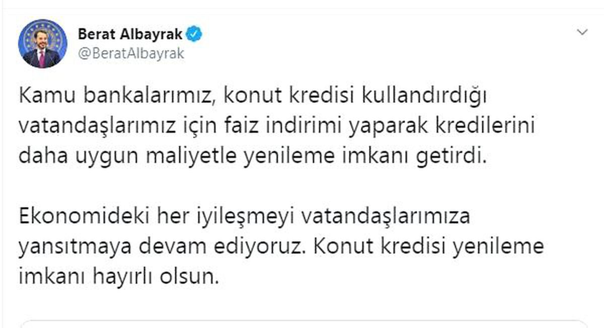 Bakan albayrak: ekonomideki her iyileşmeyi vatandaşlarımıza yansıtıyoruz