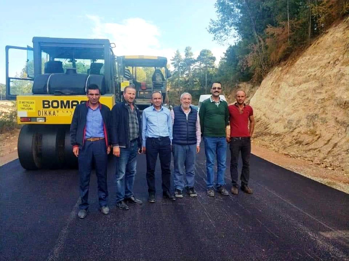 Hisarcık\'ta köy yollarına BSK asfalt