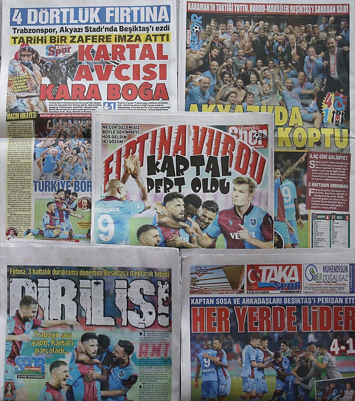 Trabzon yerel basınında Beşiktaş galibiyeti