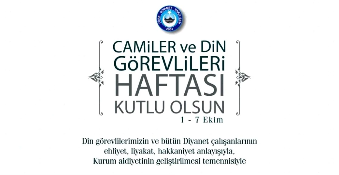 Türk Diyanet Vakıf-Sen\'den "Camiler ve Din Görevlileri Haftası" mesajı