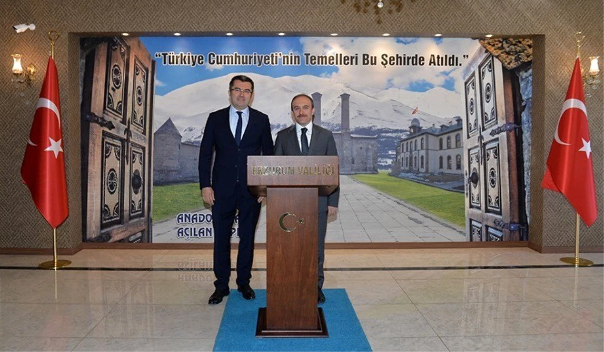 Vali Cüneyt Epcim, Erzurum Valisi Okay Memiş\'i ziyaret etti
