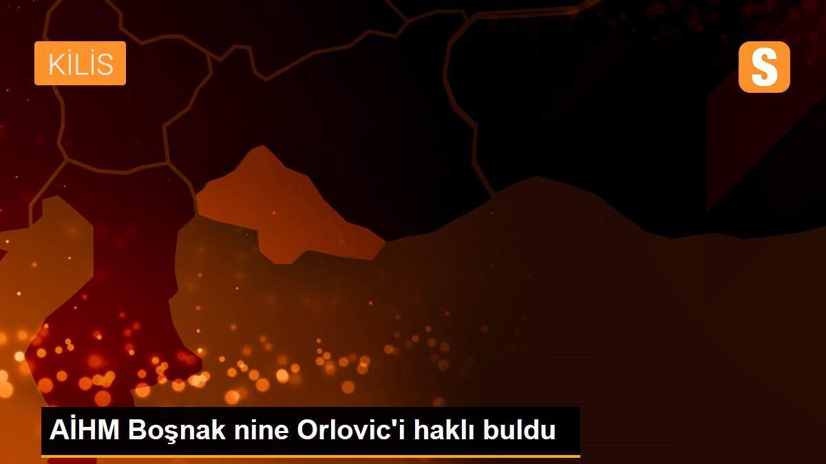 AİHM Boşnak nine Orlovic\'i haklı buldu