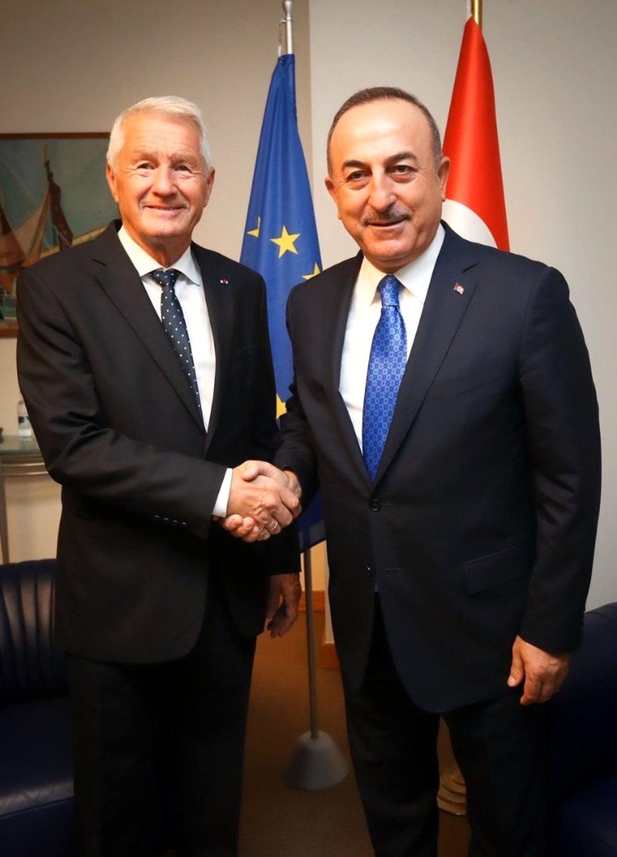 Bakan Çavuşoğlu, Avrupa Konseyi eski Genel Sekreteri Jagland ile görüştü