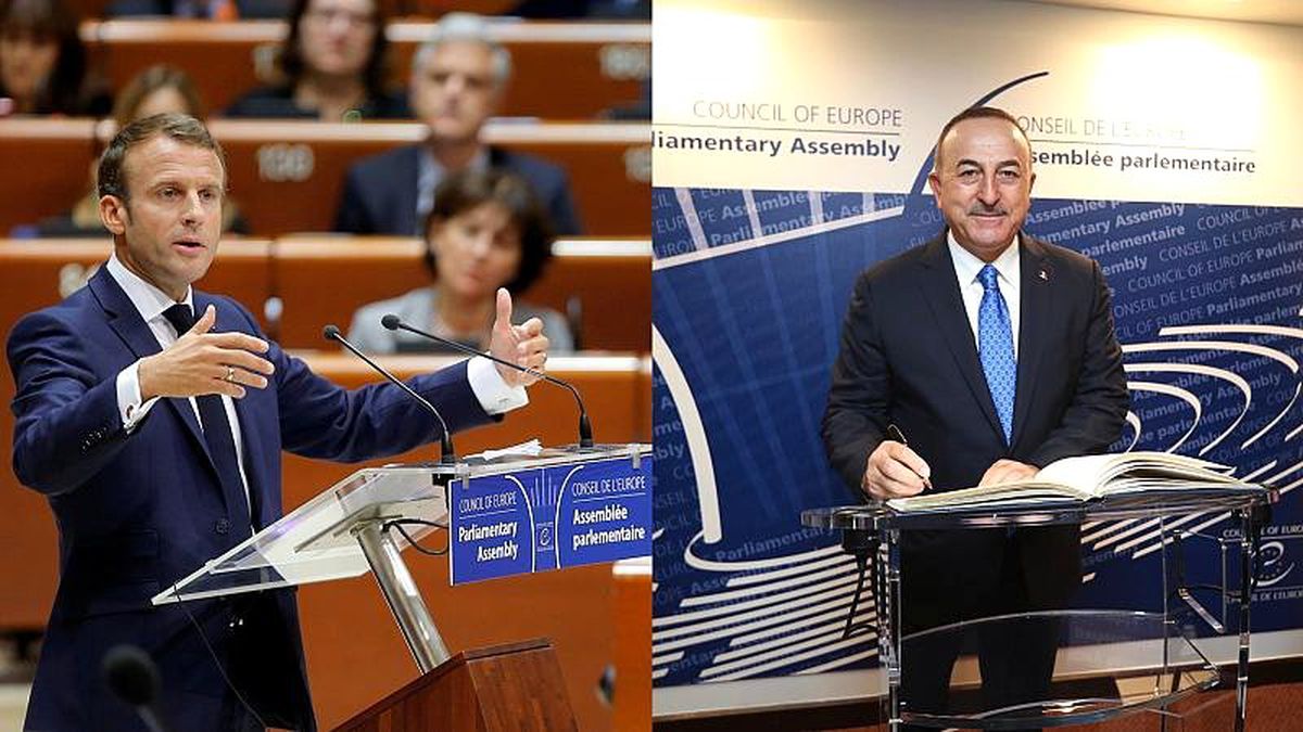 Çavuşoğlu\'ndan Türkiye\'yi eleştiren Macron\'a: "Ayakları pislik içinde gömülüyken öten horoz gibi"