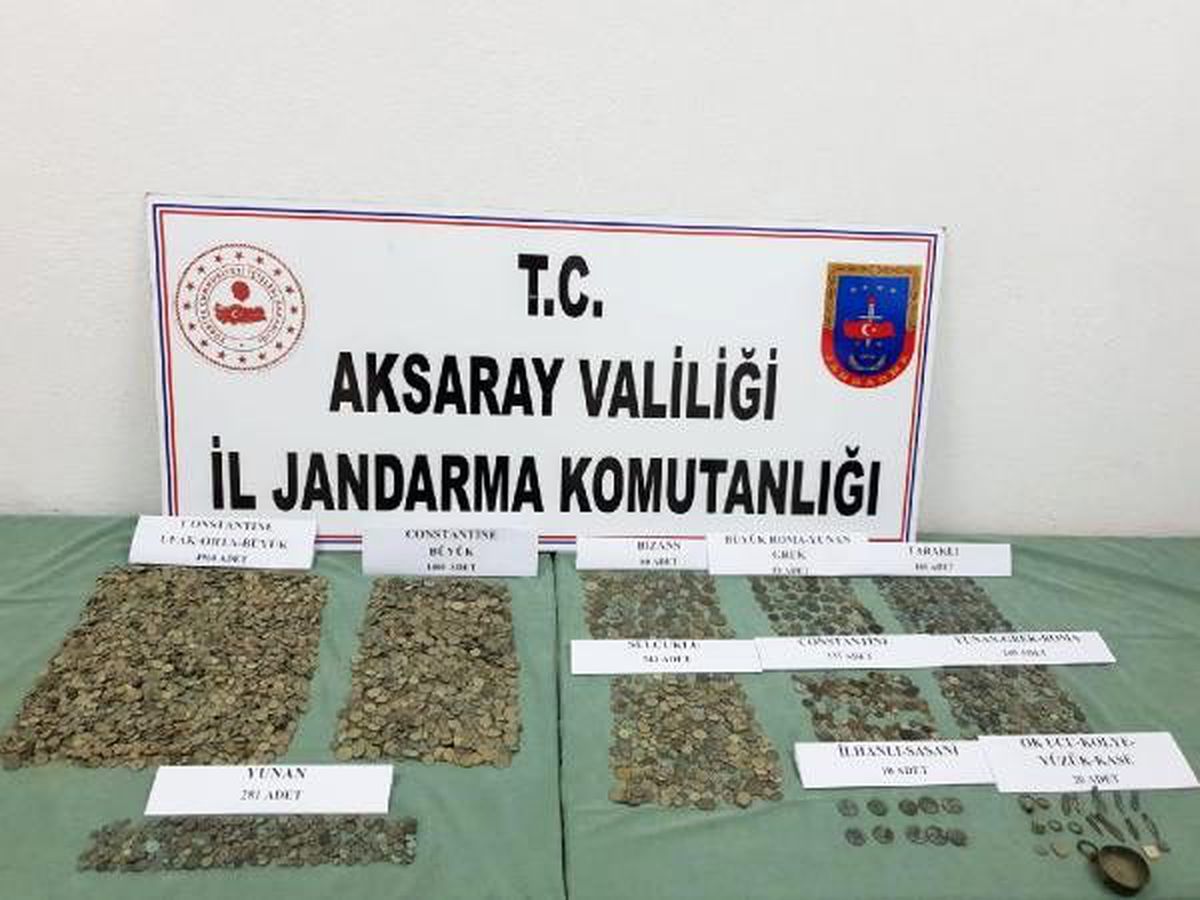 Jandarmadan tarihi eser operasyonu; 7 bin 100 obje ele geçti