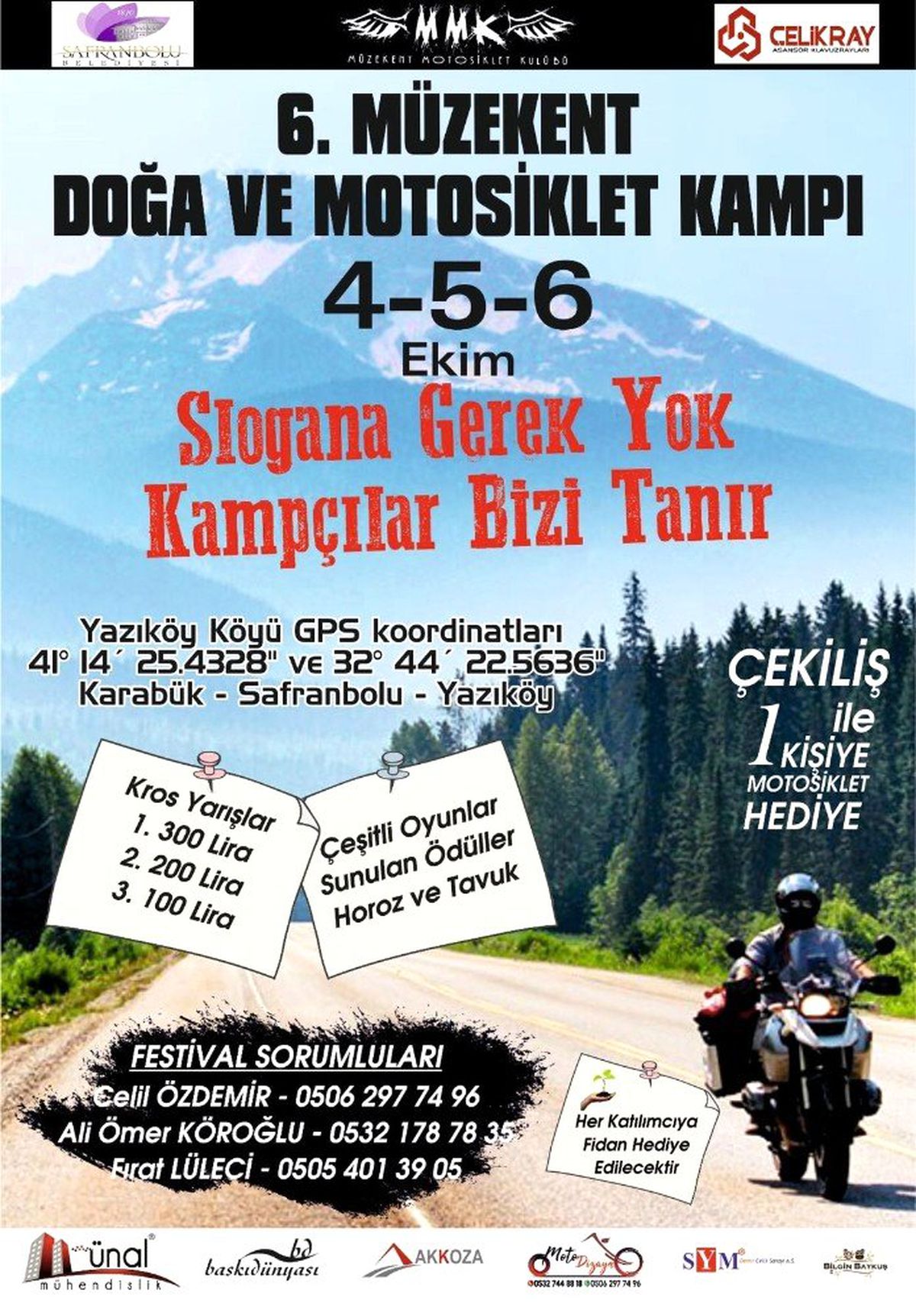 Motosiklet ödüllü kamp