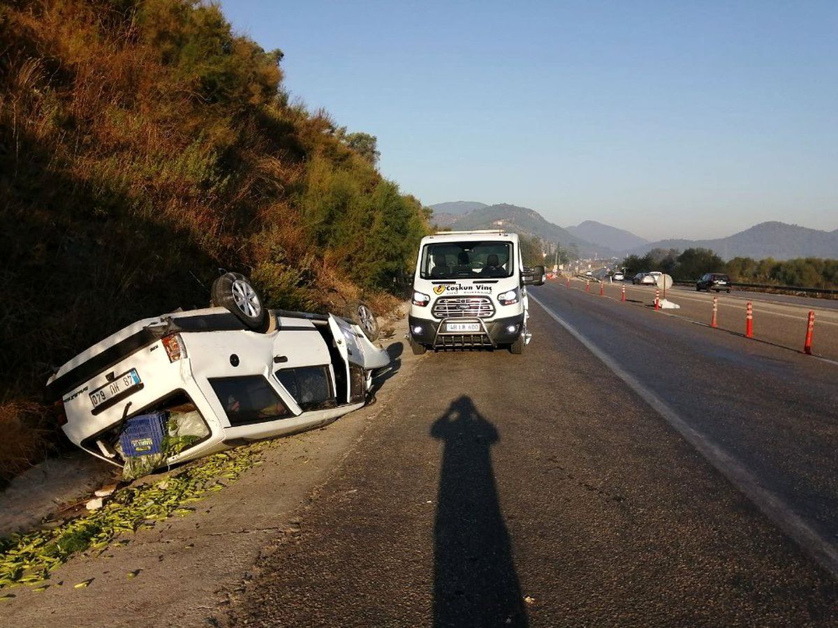 Pazara giderken kaza yaptılar