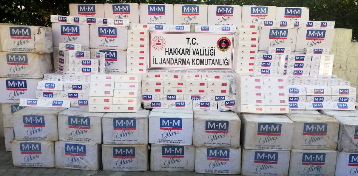 Şemdinli 52 bin 500 paket kaçak sigara ele geçirildi