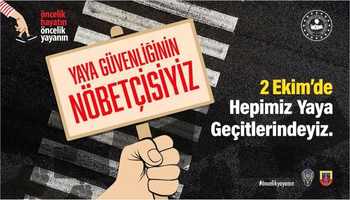 Yaya geçitlerinde \'Güvenlik\' nöbeti