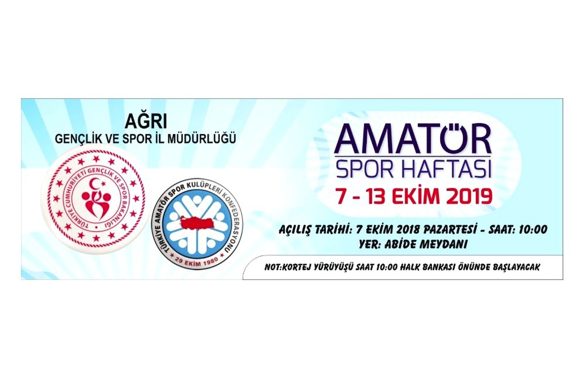 Ağrı\'da Amatör Spor Haftası Etkinlikleri başlıyor