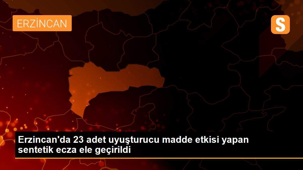 Erzincan\'da 23 adet uyuşturucu madde etkisi yapan sentetik ecza ele geçirildi