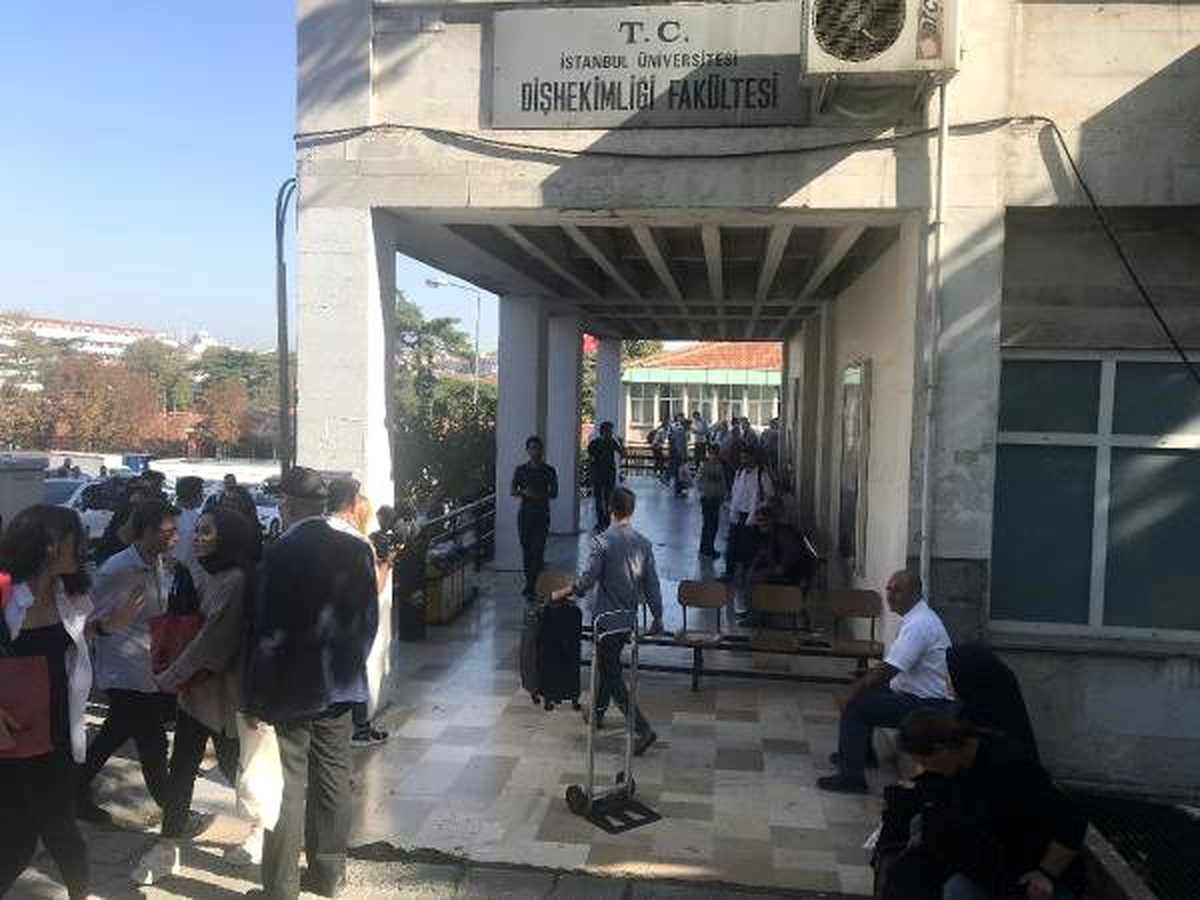 İstanbul üniversitesi diş hekimliği fakültesi\'nden eşyalarını alıyorlar