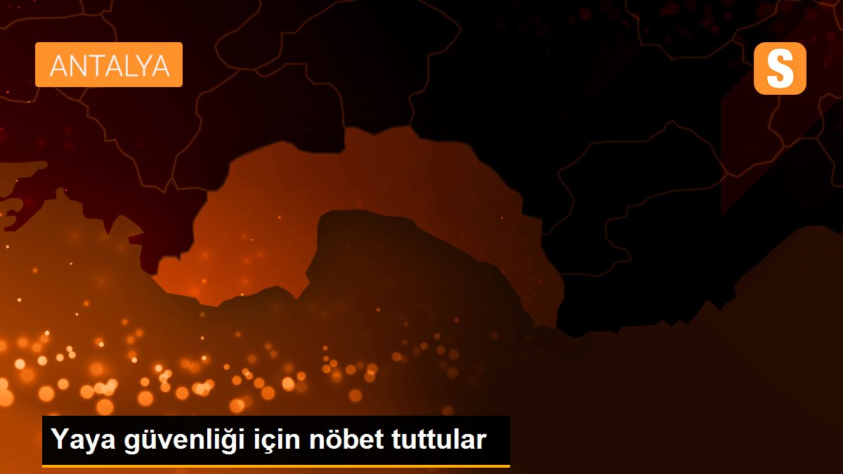 Yaya güvenliği için nöbet tuttular