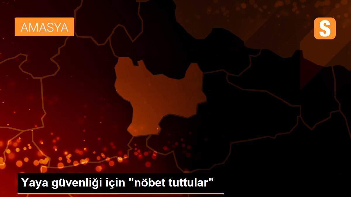 Yaya güvenliği için "nöbet tuttular"