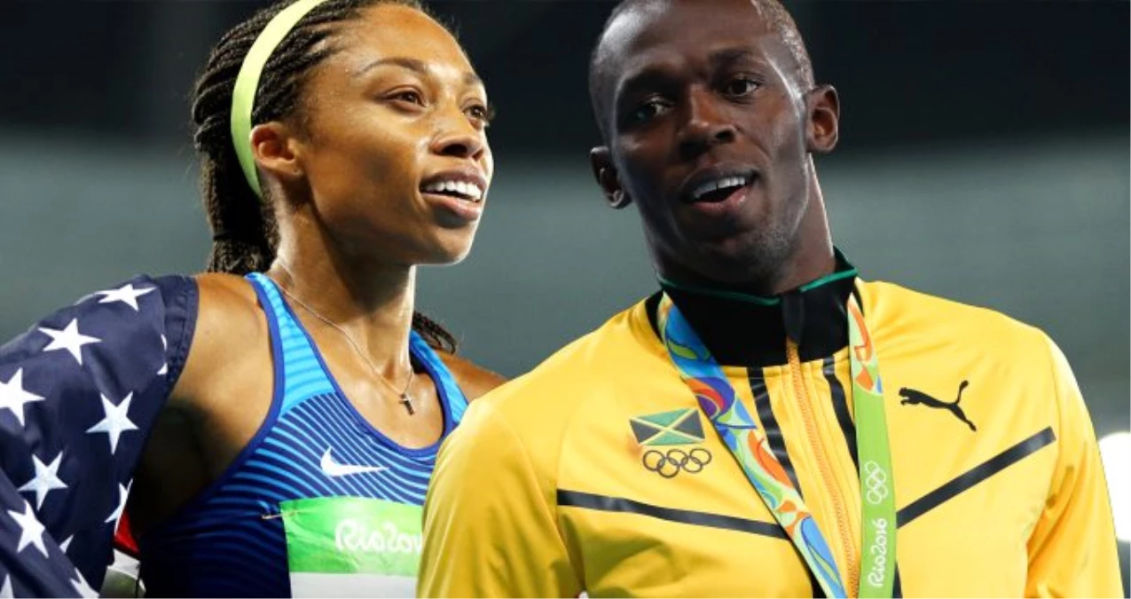 Allyson Felix, Usain Bolt\'un altın madalya rekorunu kırdı