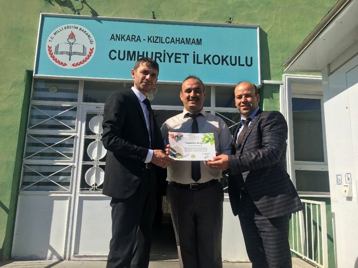 Atık pil yarışmasında birinci oldular