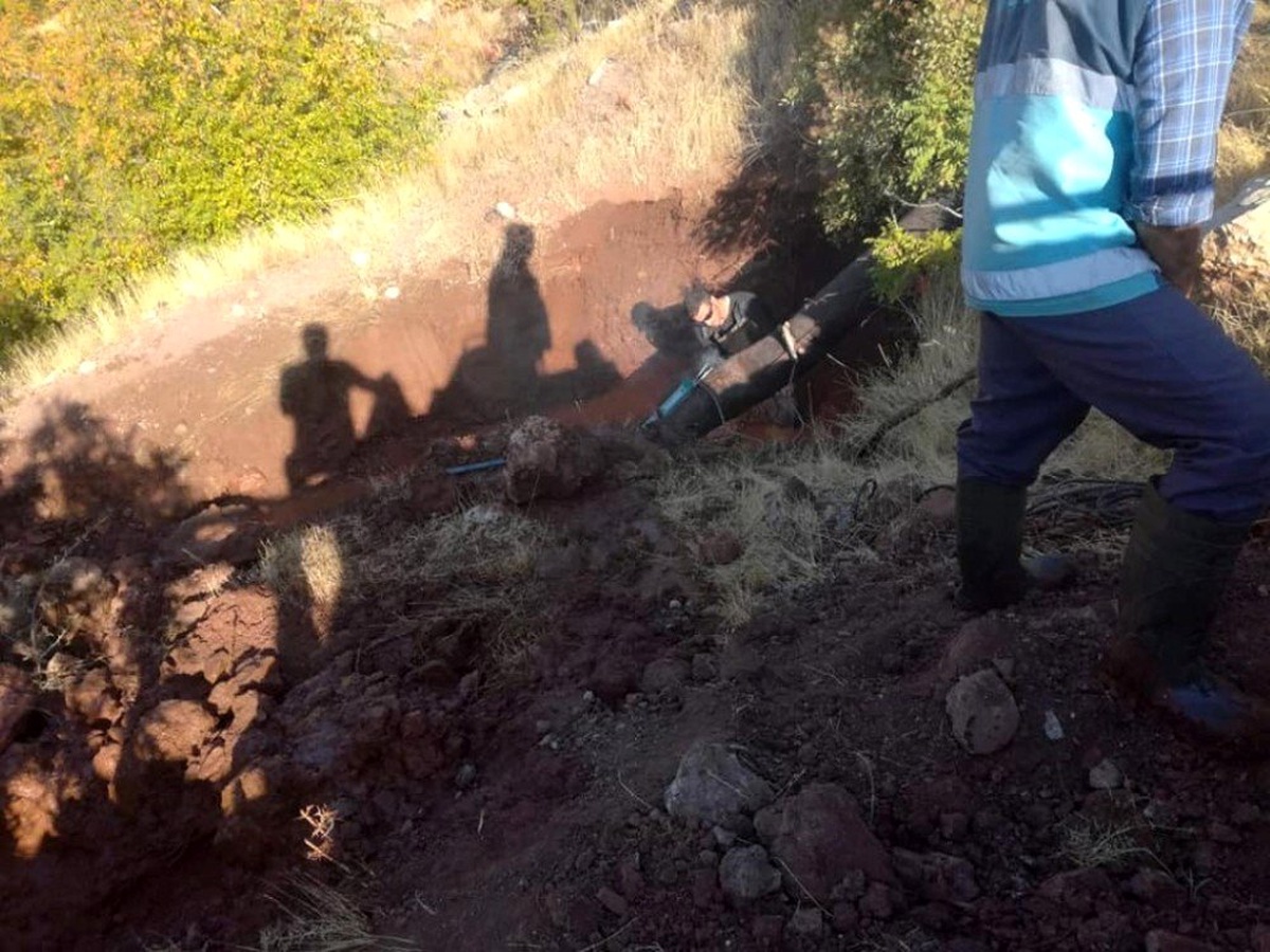 Gürlevik ana isale hattında onarım çalışması yapıldı