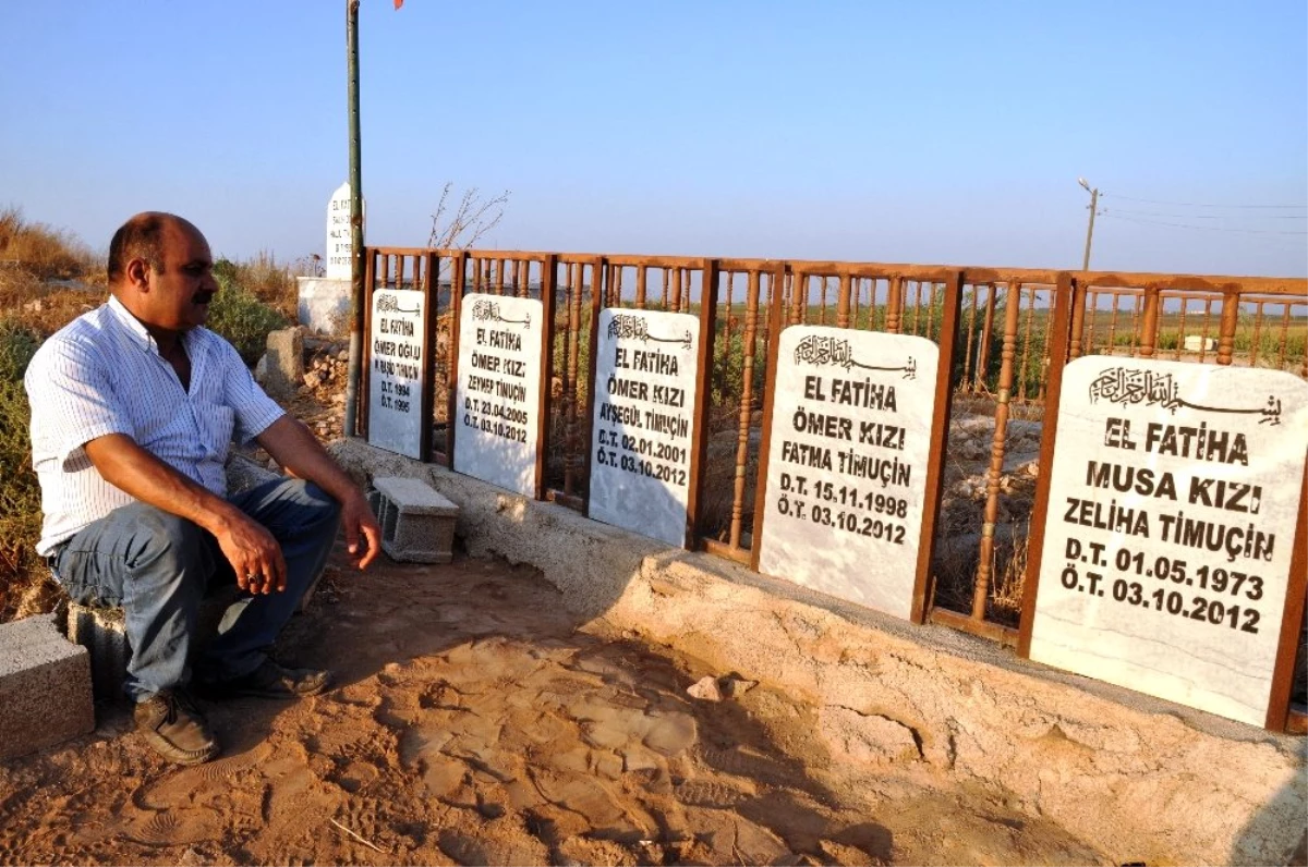 Suriye\'den atılan havan topuyla hayatını kaybedenler mezarları başında anıldı