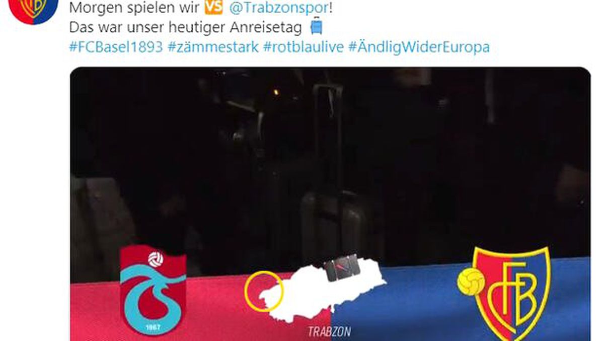 Trabzonspor\'un rakibi Basel\'den skandal paylaşım!
