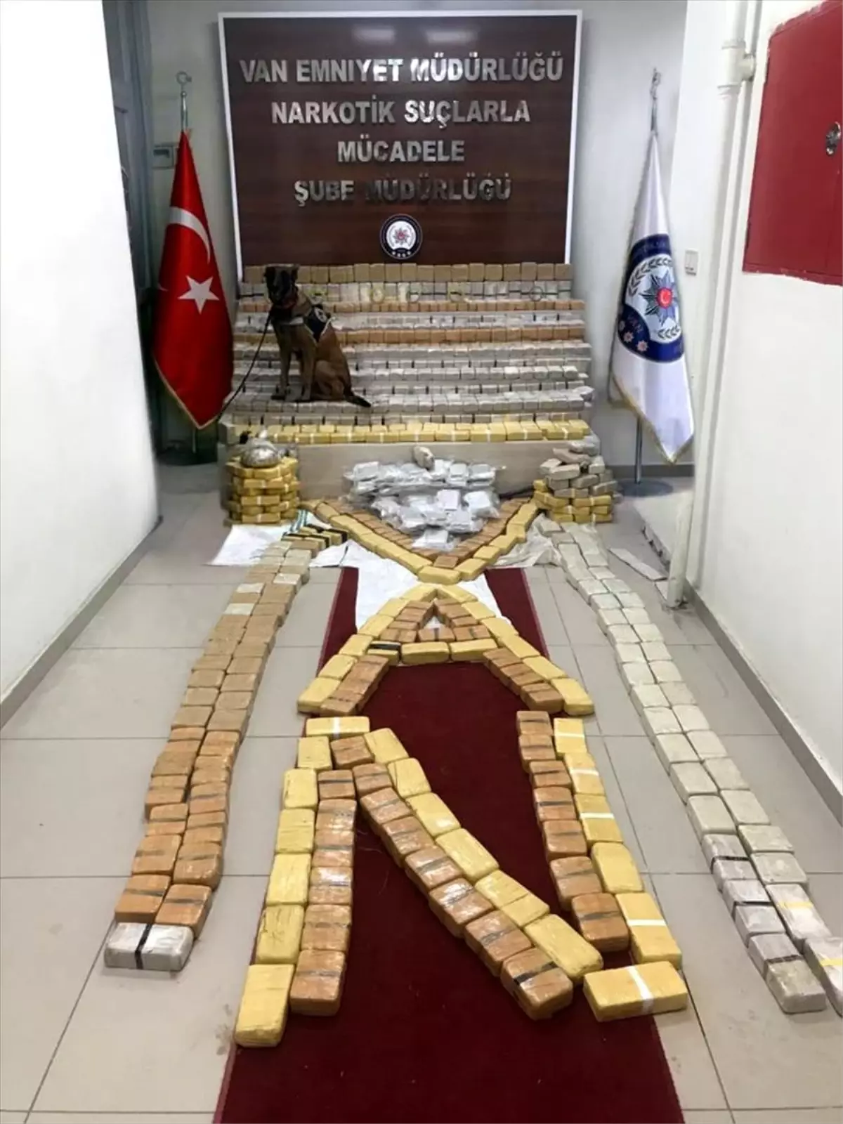 Van\'da 331 kilo uyuşturucuyu narkotik köpeği Lisa buldu