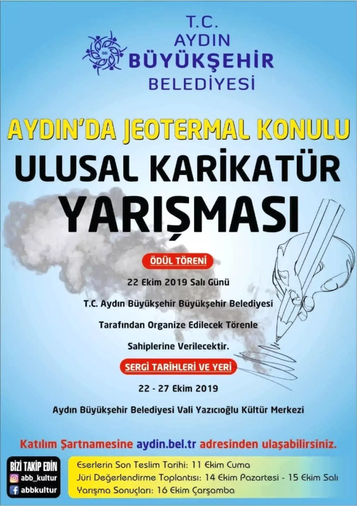 Aydın Büyükşehir Belediyesi \'Jeotermal\' konulu karikatür yarışması düzenledi