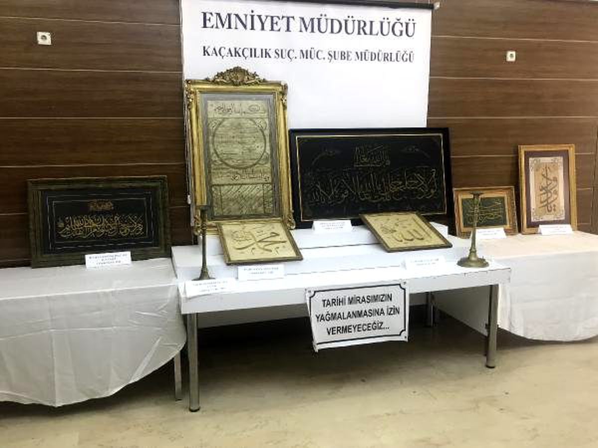 Camilerden çalınan eserleri satmak isteyen 7 kişi yakalandı (1)