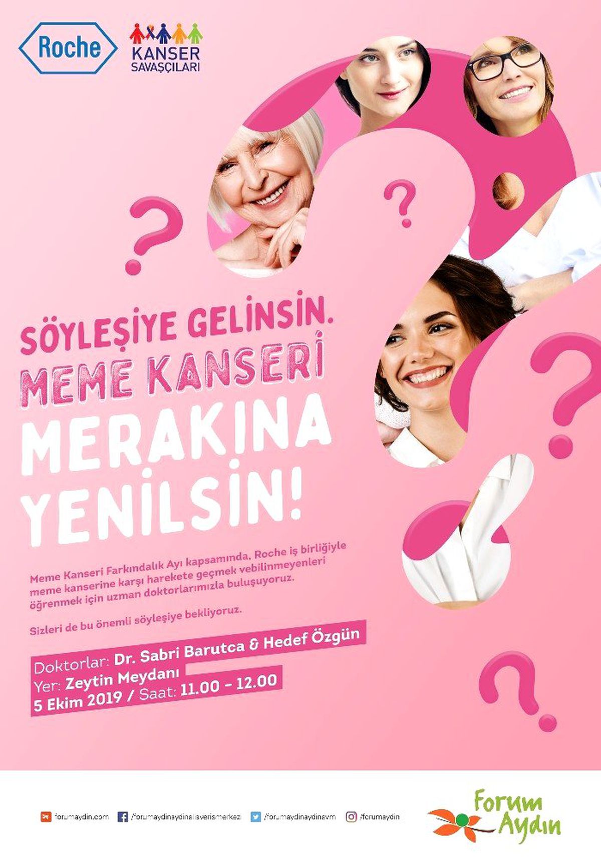 Meme Kanseri "Merakına Yenilsin" Halk Buluşmaları Forum Aydın\'da başlıyor