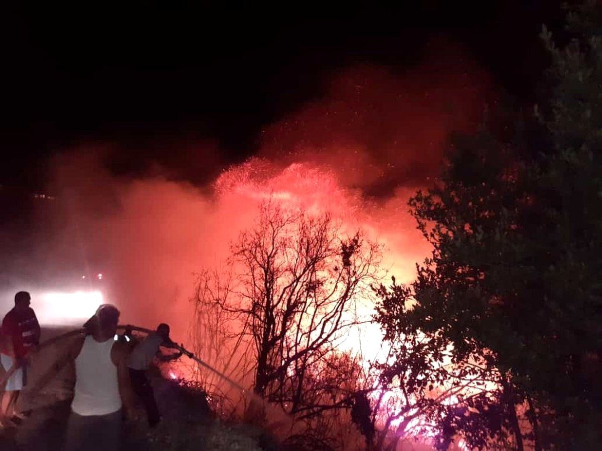 Samandağ\'da otluk alanda çıkan yangın korkuttu
