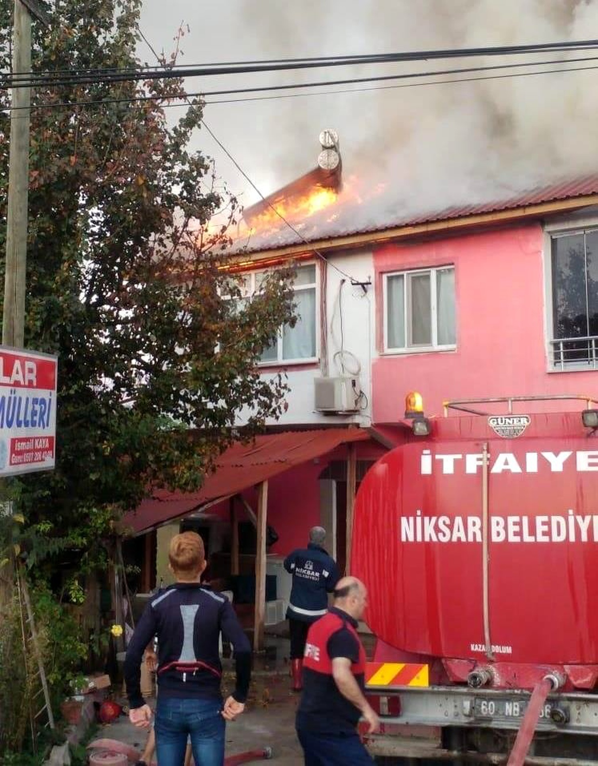Tokat\'ta ekmek fırınının bacası yangına sebep oldu