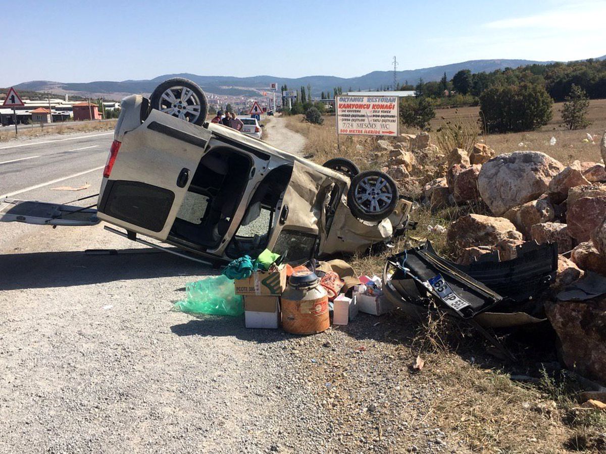 Yozgat\'ta trafik kazası 2 yaralı
