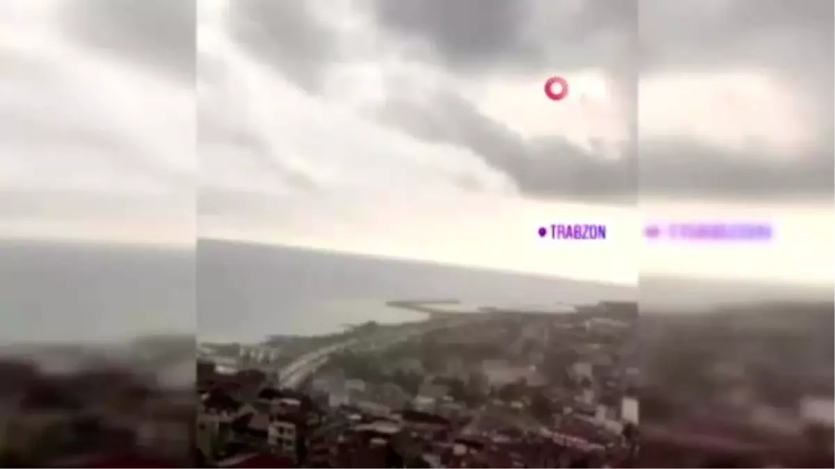 Trabzon\'da yıldırım böyle düştü