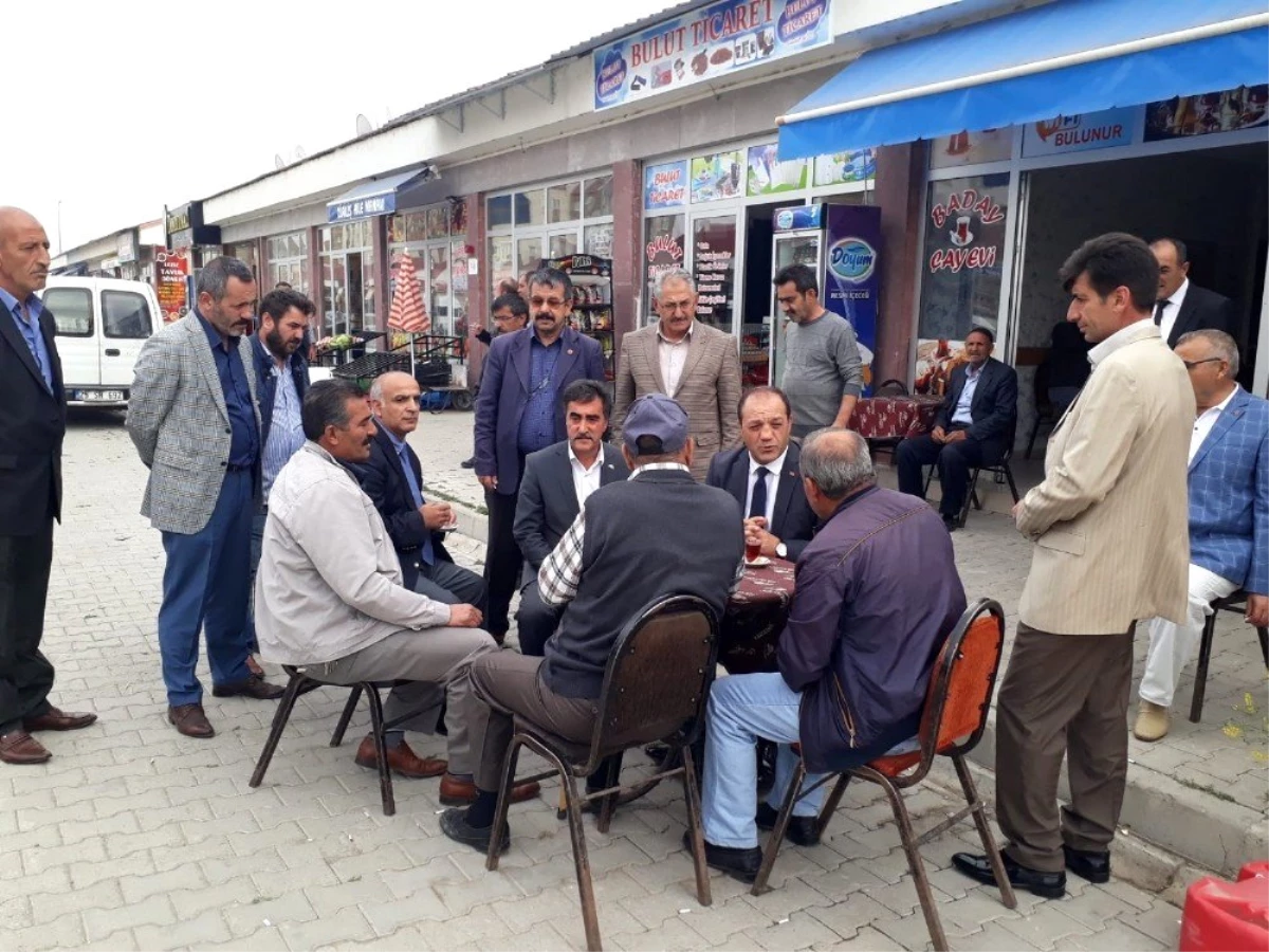MHP İl Başkanı Karataş, Ilıca\'da yeni çarşı esnafını ziyaret etti