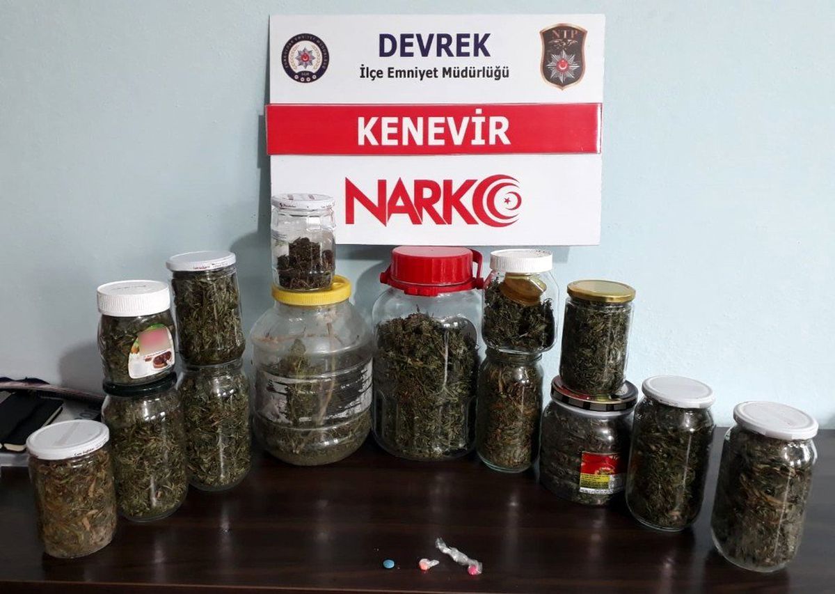 Devrek\'te 1 kilo 320 gram kenevir ele geçirildi