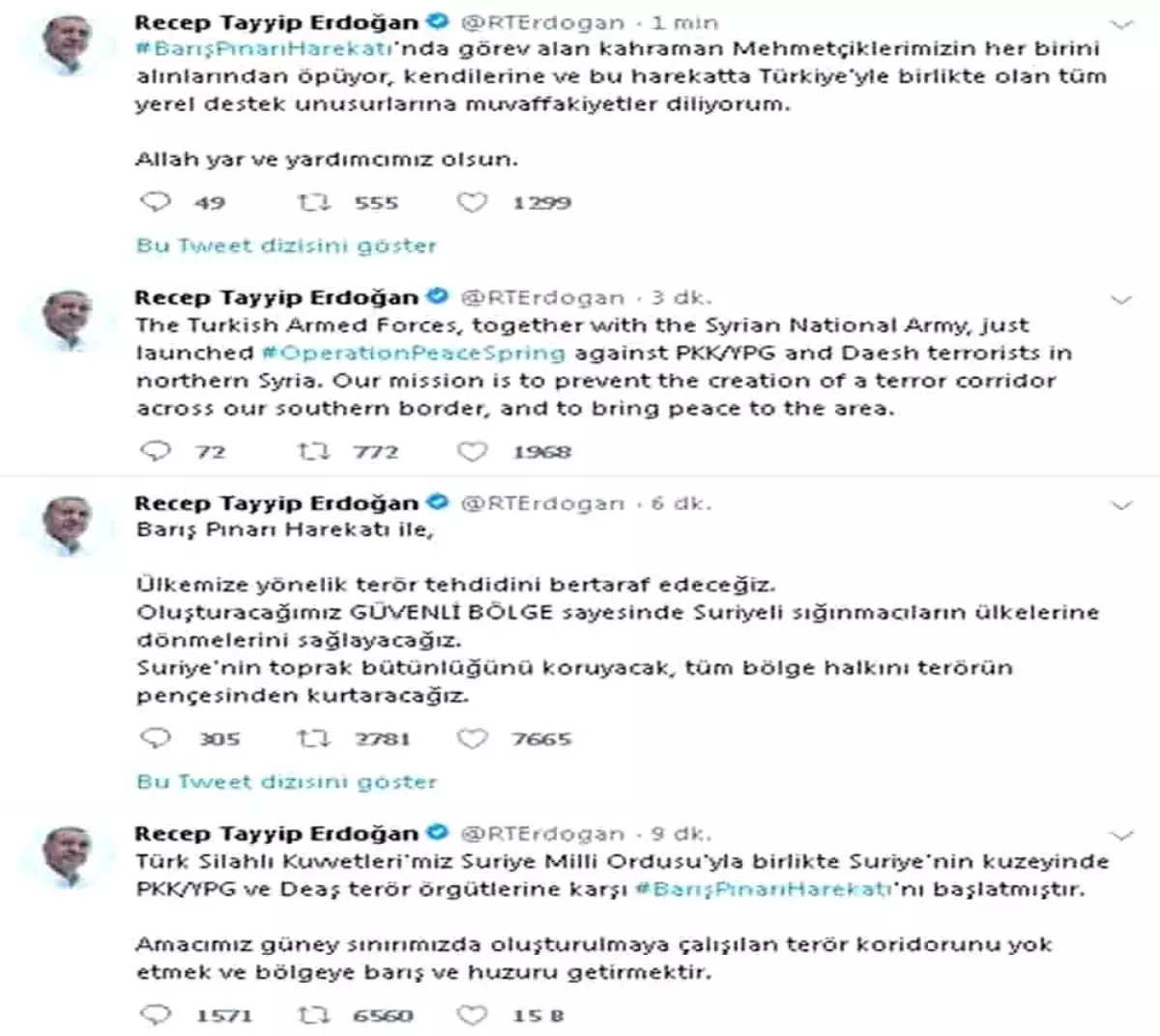 Barış Pınarı Harekatı başladı